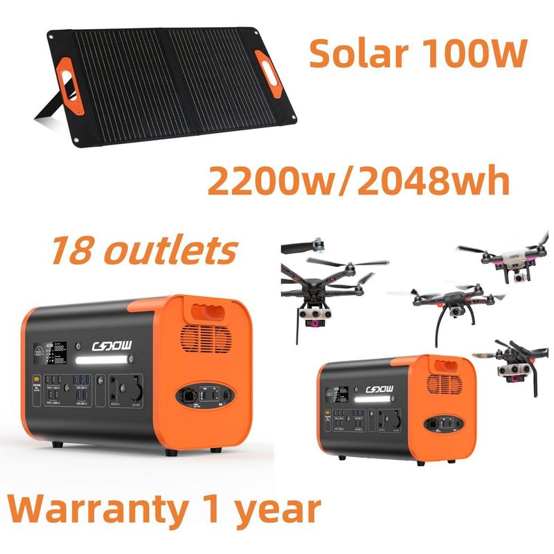 1500W AC充電ポータブル電源 2200W/2048Wh 屋外エネルギー貯蔵用