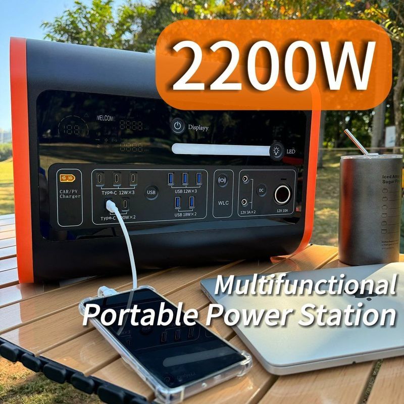 ワイヤレス充電 屋外緊急エネルギー貯蔵用の15Wポータブル発電所