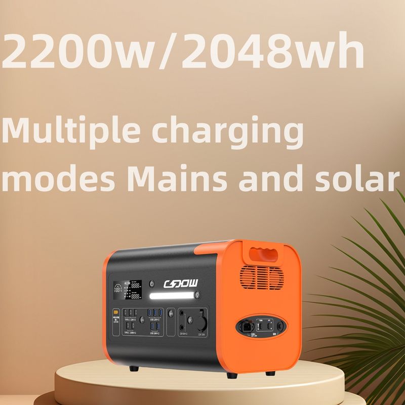 ワイヤレス充電 15W 40ah サイクル寿命 2000 倍の高電力ポータブル発電所