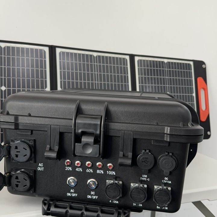 AC 純正弦波出力 3000W ポータブル 太陽光充電器 室外用 リチウム発電所