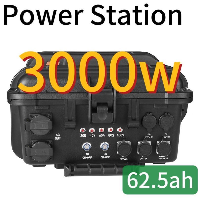 太陽光発電ドローン緊急 3000W 62.5ah CE.Un38.3 認証を持つ発電所