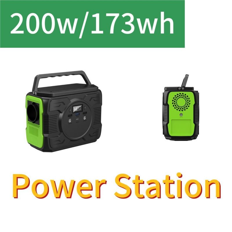 LEDライト付きポータブルモバイル発電所 AC出力電圧 110/220V-50Hz/60Hz 200W