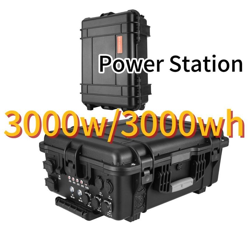 3000W アウトドア RV/バン キャンプ 緊急 インバーター モバイル 発電所 ポータブル 引力棒 滑車