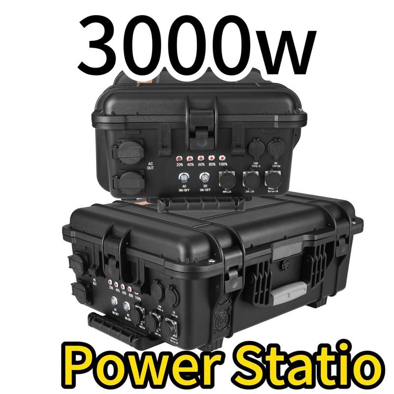 輸出電源 100-120V-3000W50Hz/60Hz 調節可能 3000wh 62.5ah ホットポータブル発電所