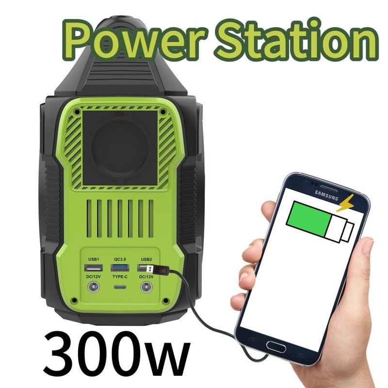 300W/288wh 静かな携帯型インバーター発電機 露天キャンプ用発電所 リサイクル可能