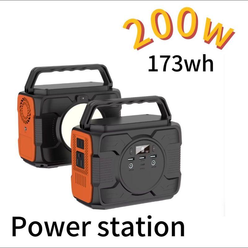 200W/173whc バッテリー 備蓄電源 非常用 携帯電源 最良のLEDライトフラッシュ