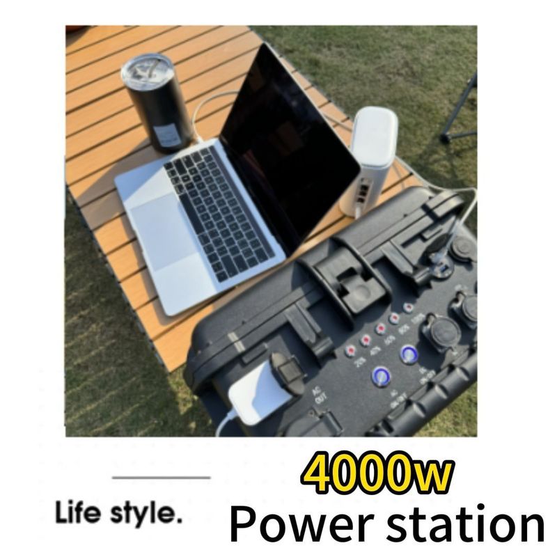 4000W/3840wh/80ah LiFePO4 太陽電池充電 手動棒電源発電所