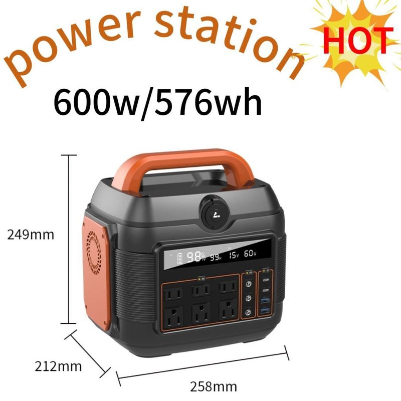 家庭用屋外キャンプ 600W 太陽光発電所 バッテリーとソーラーパネル充電