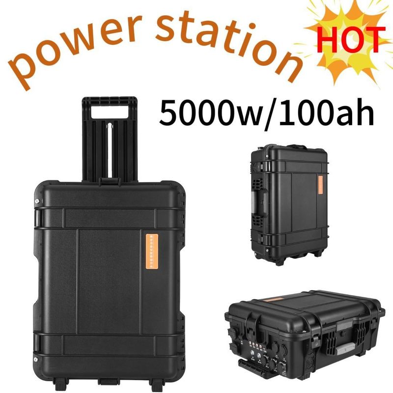 屋外キャンプ 太陽光発電所 全AC出力ソケット 4800wh 48V100ah 家族用
