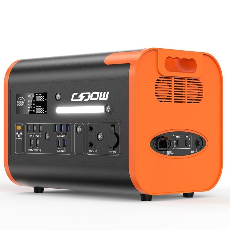 国連ACソケット 携帯モバイル パワー 2200W 無線充電 太陽光発電機
