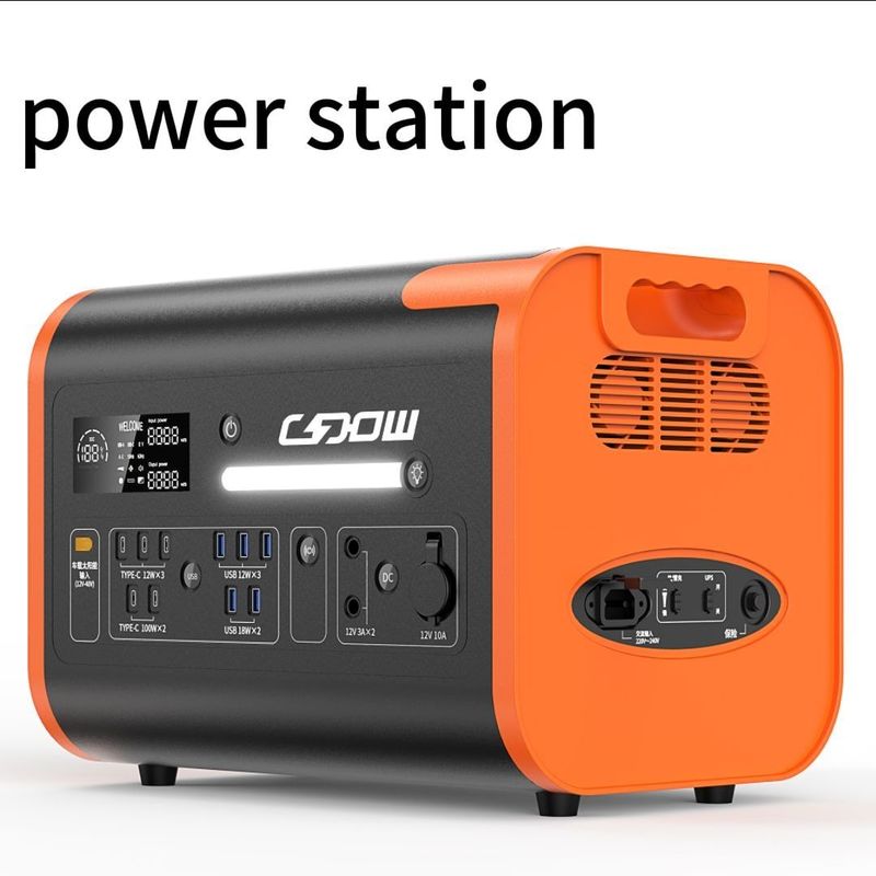 800W マックス ソーラー充電 純正弦波出力波形付き 携帯自動車電源