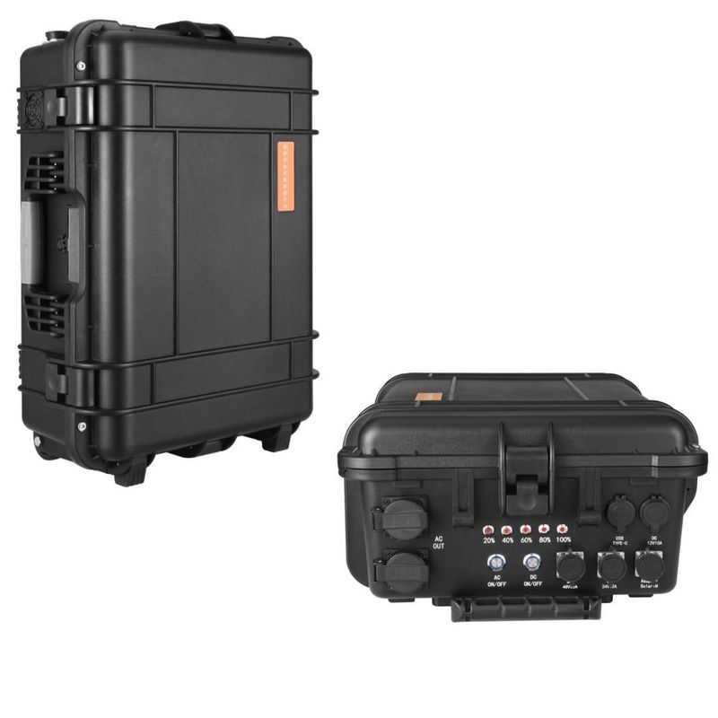 携帯電源発電所 110V/220V/3000W/4000W/5000W 黒いリチウム電池 緊急 CE.Un38.3
