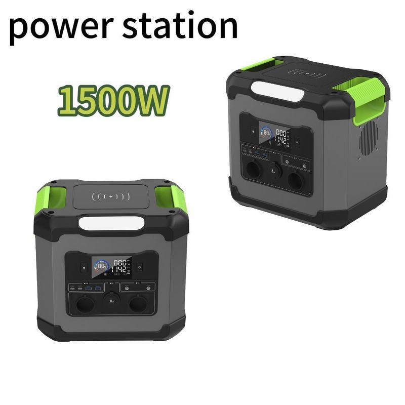 屋外キャンプ ST15 1500W 携帯電源 ソーラーパネル充電 110V/220V