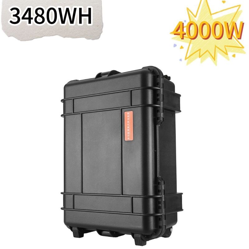 ブラック・ドローバー・ボックス 4000W 太陽光発電機 屋外ドローン撮影用の携帯電源