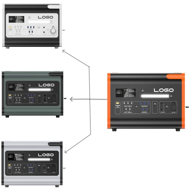 2400Wポータブルキャンプ用太陽光発電所 LiFePO4とAC出力電圧220V±5%