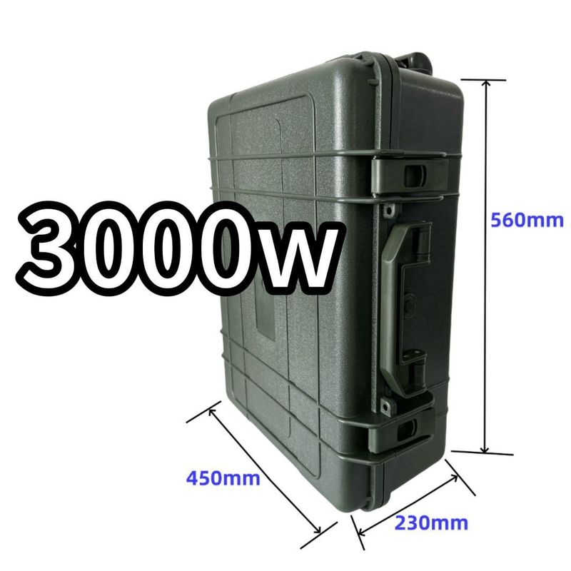 アウトドアワークキャンプ 自動消火装置 3000W AC/DC/USBポート